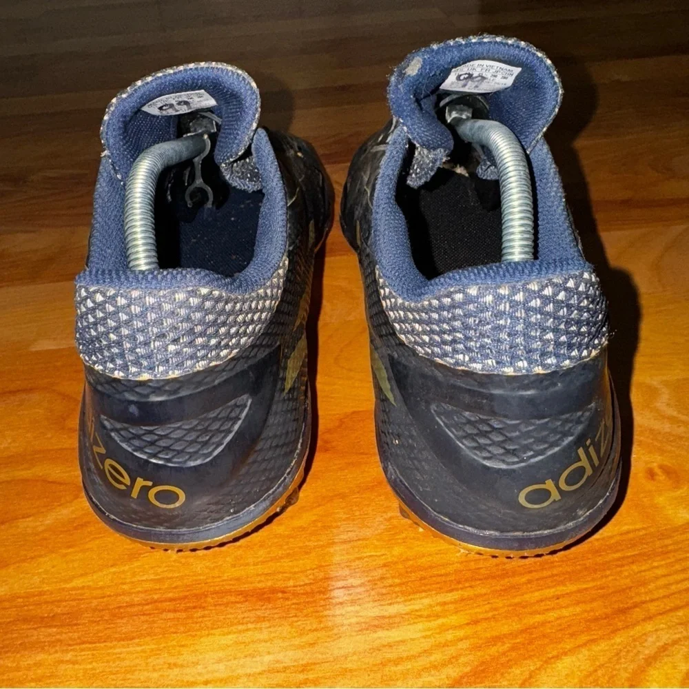 ADIDAS ADIZERO AFTERBURNER 2 BASEBALL CLEATS MEN SIZE 11 NAVY BLUE/GOLD AQ8802
